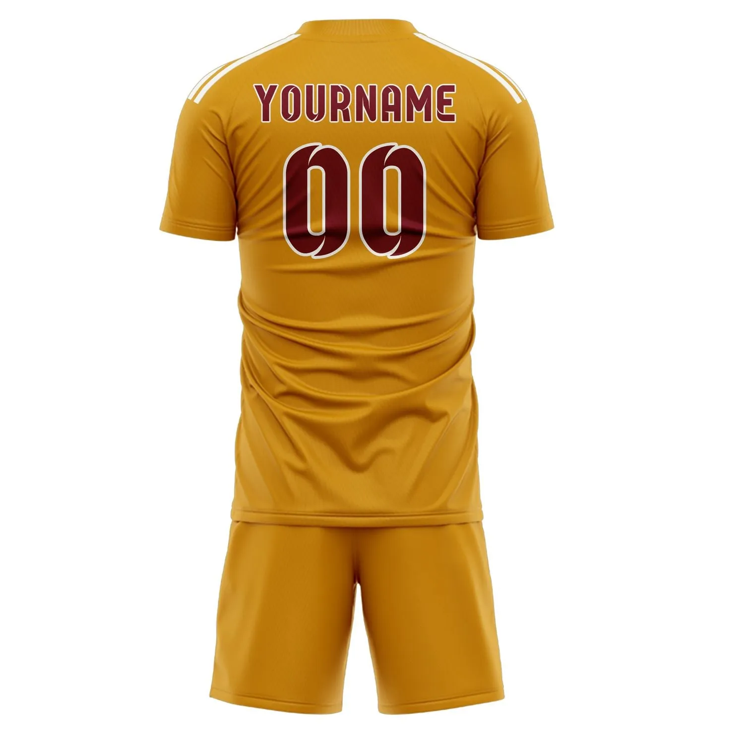 Custom Yellow Crimson Red Soccer Set sold by Tailorly product image thumbnail 3