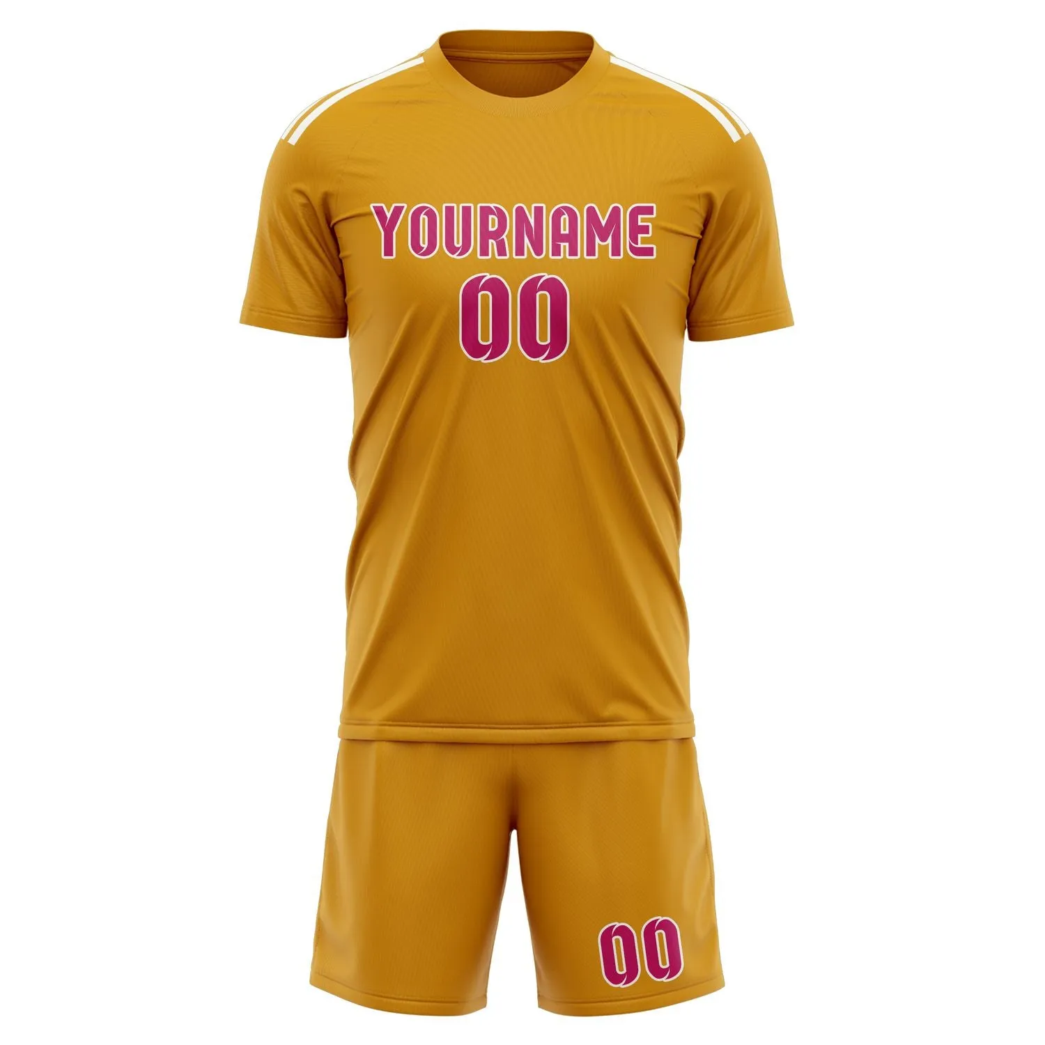 Custom Yellow Pink Soccer Set sold by Tailorly product image thumbnail 2