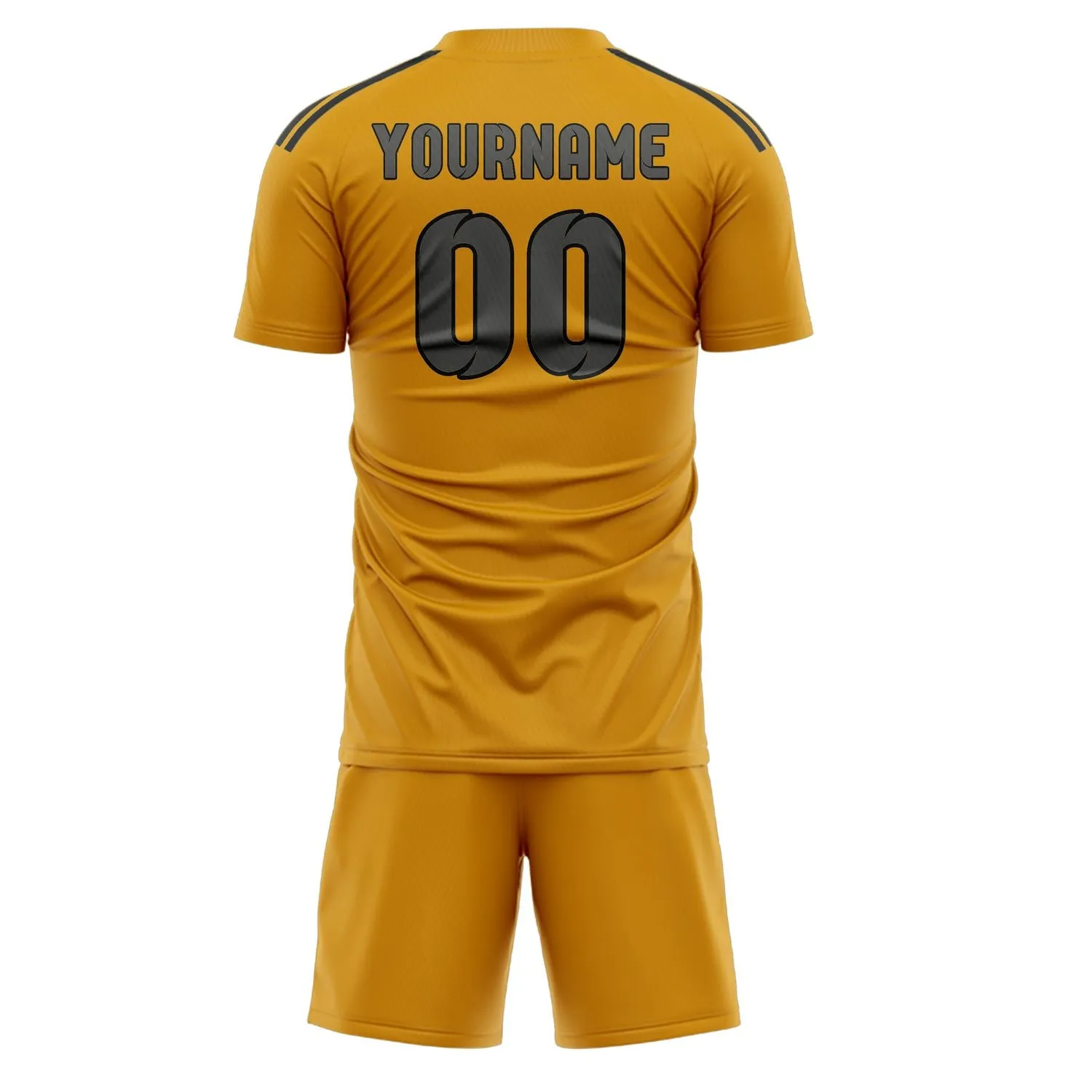 Custom Yellow Dark Grey Soccer Set sold by Tailorly product image thumbnail 3