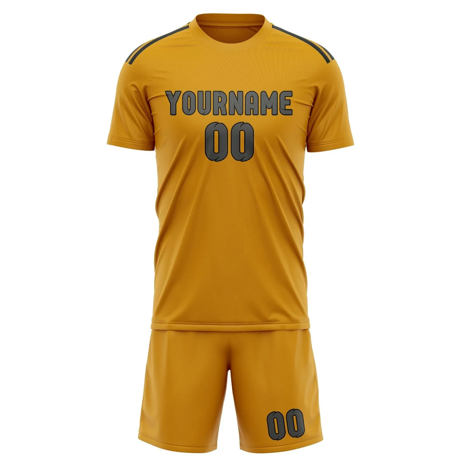 Custom Yellow Dark Grey Soccer Set sold by Tailorly product image thumbnail 2