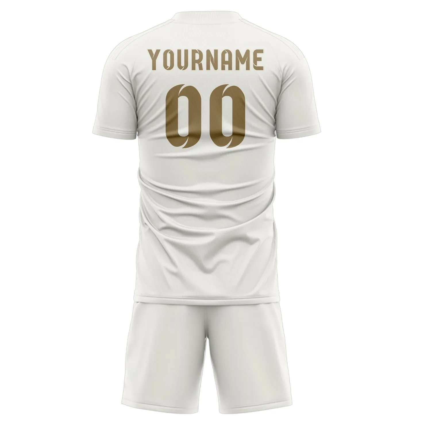 Custom White Light Khaki Soccer Set sold by Tailorly product image thumbnail 3