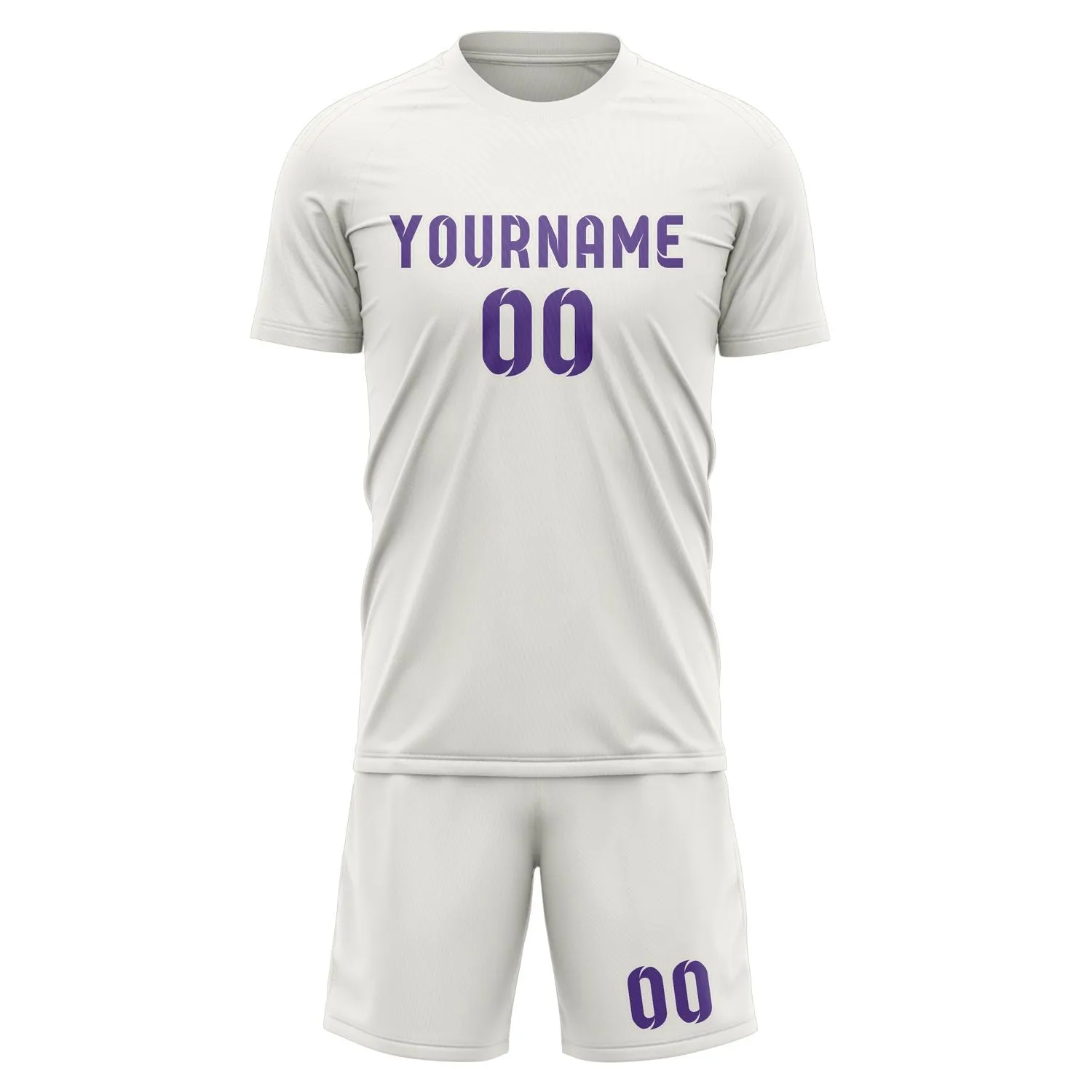 Custom White Light Purple Soccer Set sold by Tailorly product image thumbnail 2