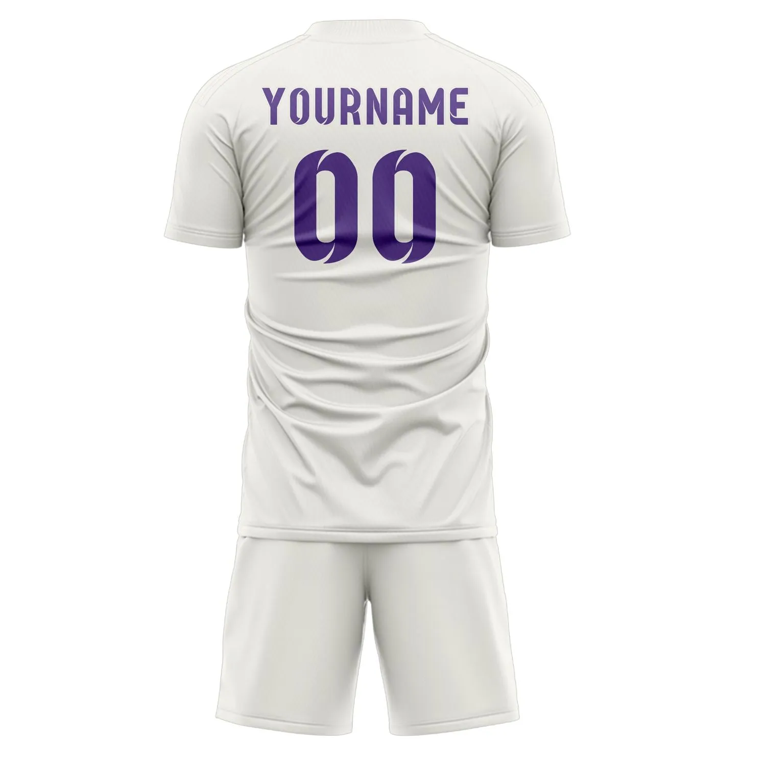 Custom White Light Purple Soccer Set sold by Tailorly product image thumbnail 3