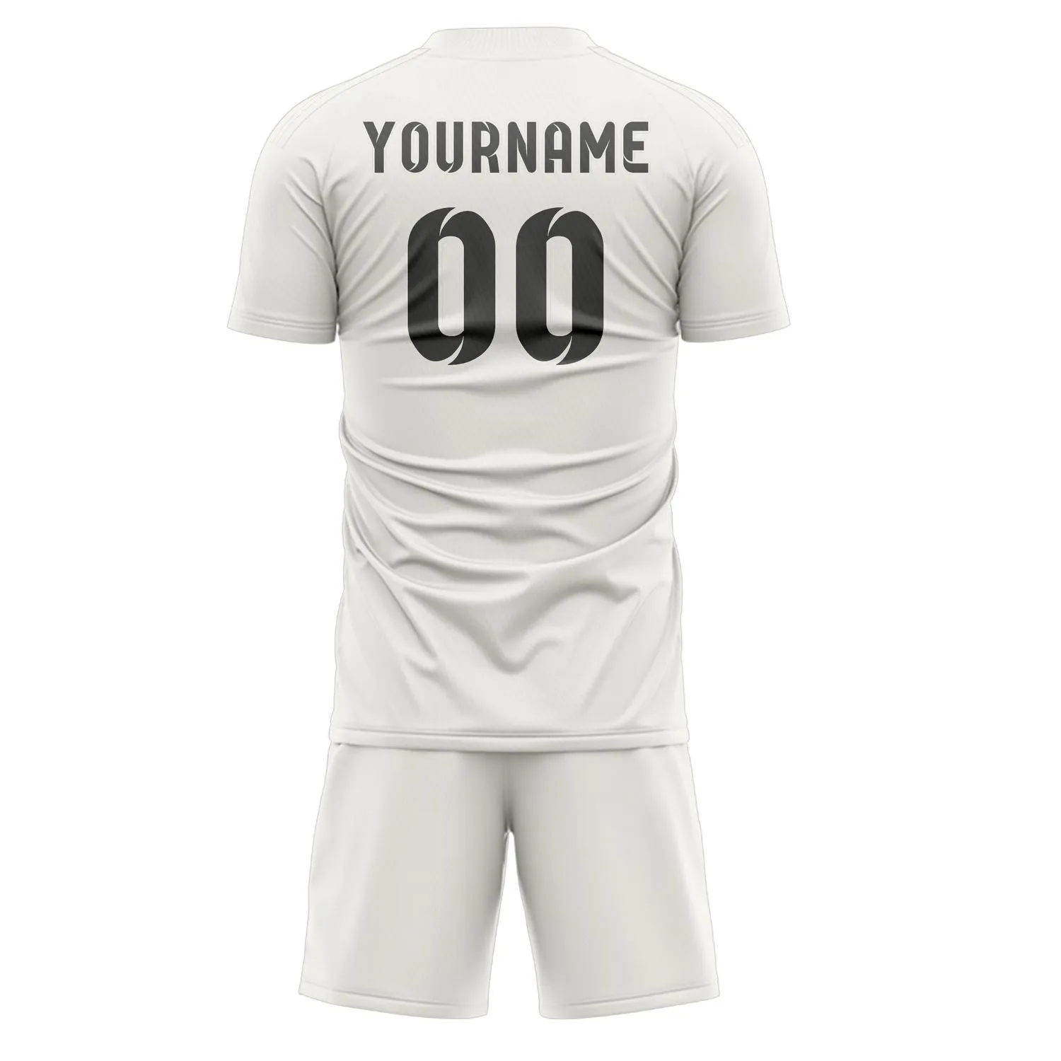 Custom White Dark Grey Soccer Set sold by Tailorly product image thumbnail 3