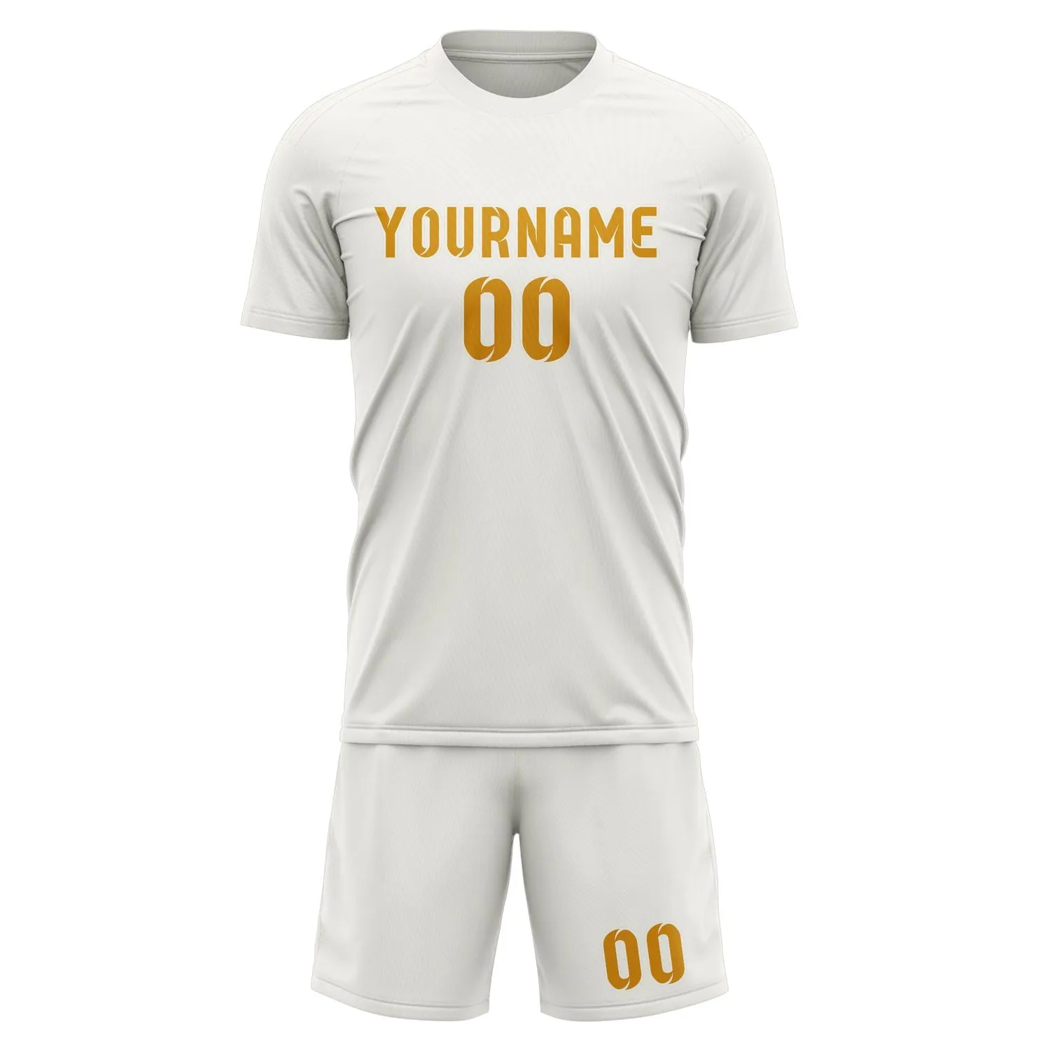 Custom White Yellow Soccer Set sold by Tailorly product image thumbnail 2
