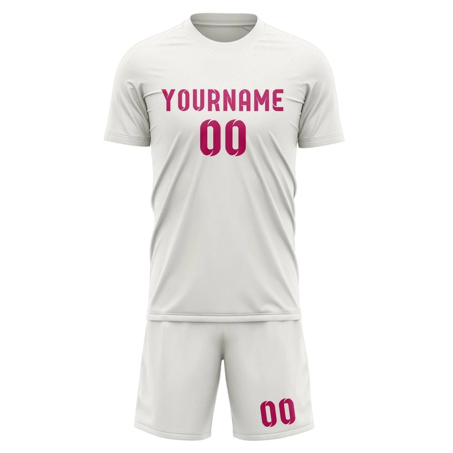 Custom White Pink Soccer Set sold by Tailorly product image thumbnail 2
