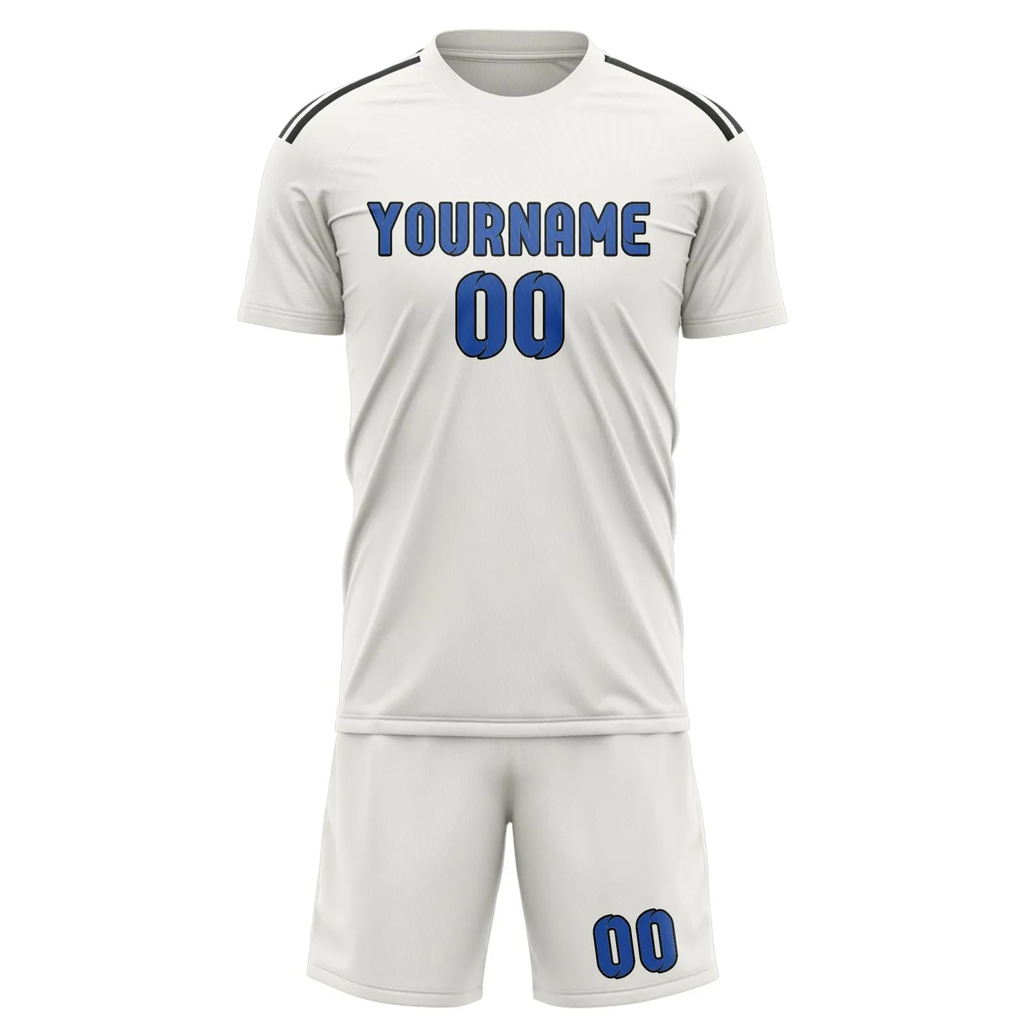 Custom White Sky Blue Soccer Set sold by Tailorly product image thumbnail 2