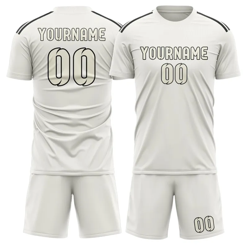 Custom White Cream Soccer Set made by Tailorly
