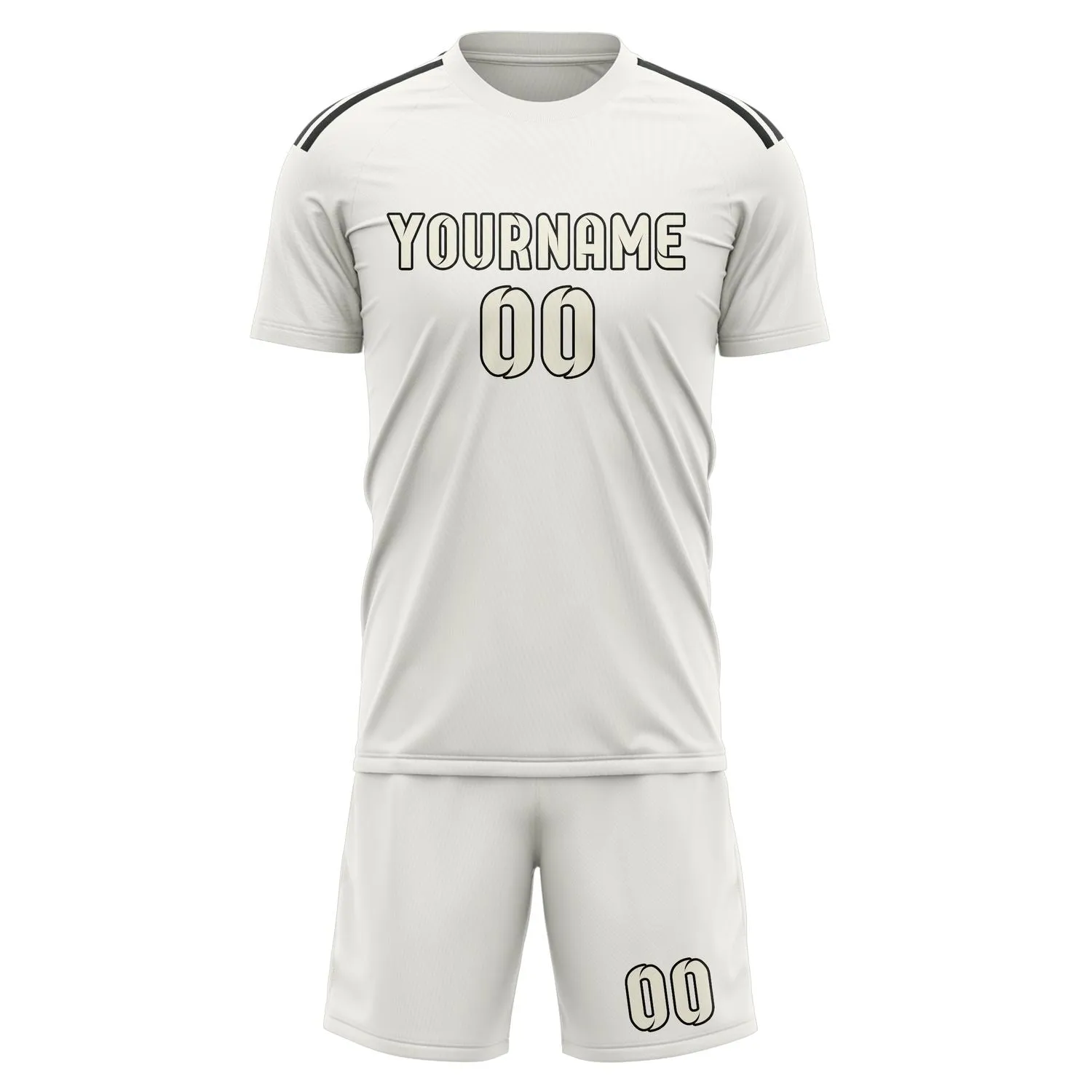 Custom White Cream Soccer Set sold by Tailorly product image thumbnail 2