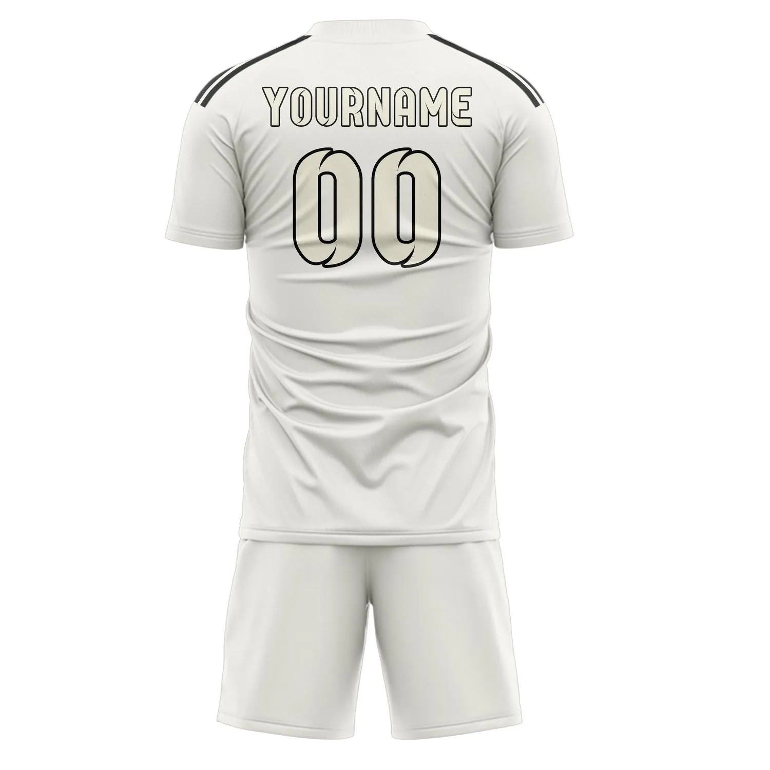 Custom White Cream Soccer Set sold by Tailorly product image thumbnail 3
