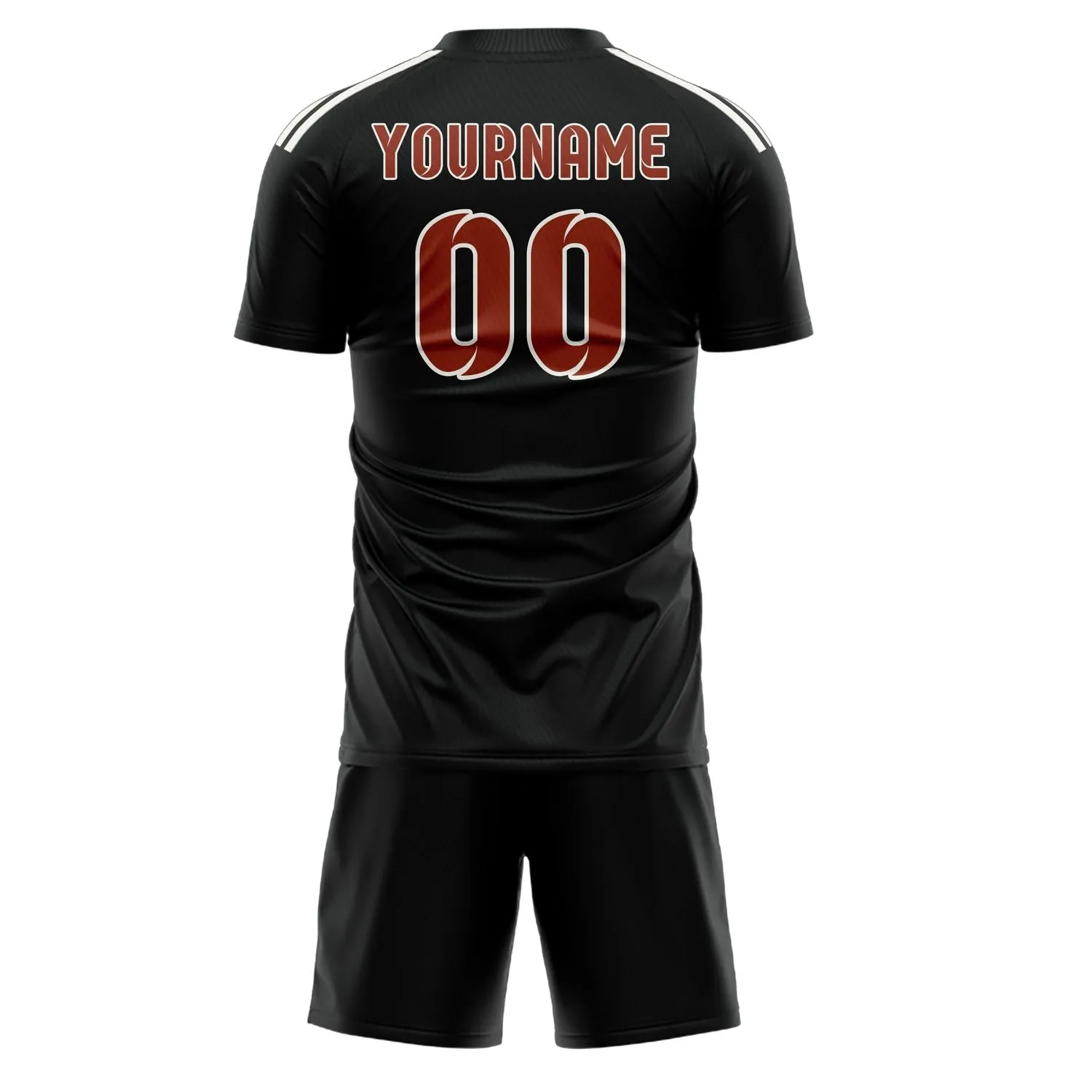 Custom Black Coral Red Soccer Set sold by Tailorly product image thumbnail 3