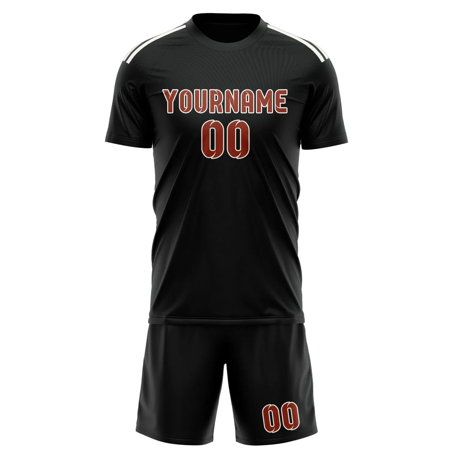 Custom Black Coral Red Soccer Set sold by Tailorly product image thumbnail 2