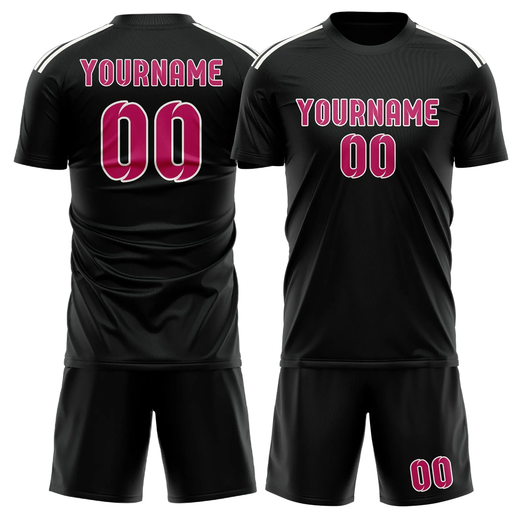 Custom Black Pink Soccer Set sold by Tailorly