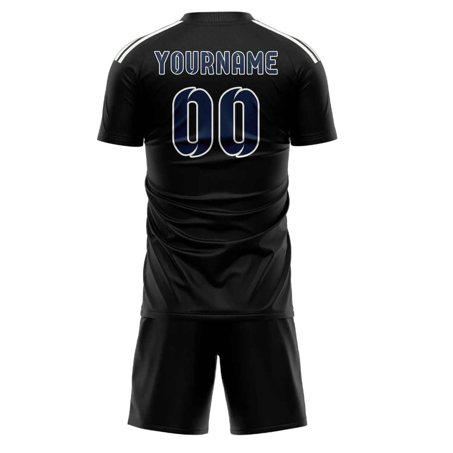 Custom Black Blue Soccer Set sold by Tailorly product image thumbnail 3