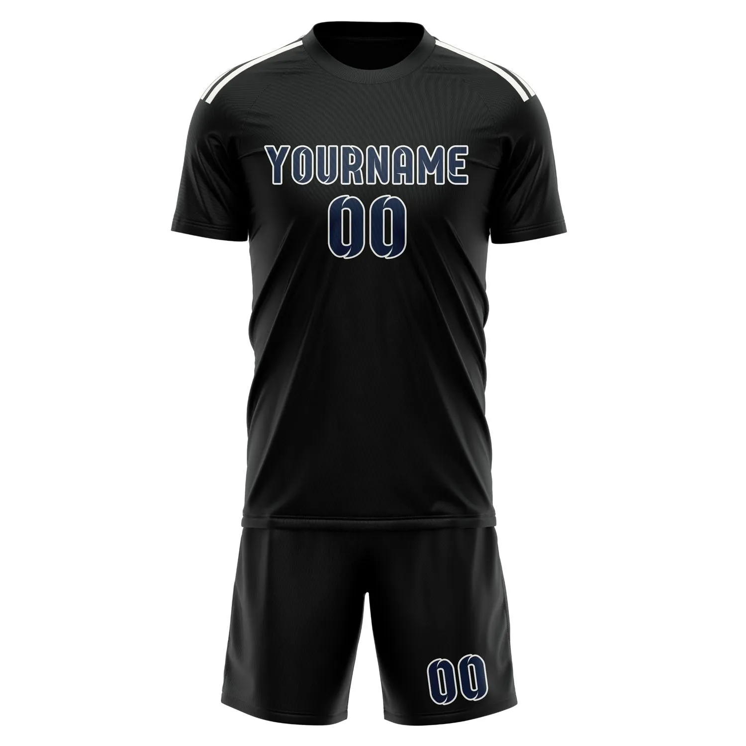 Custom Black Blue Soccer Set sold by Tailorly product image thumbnail 2