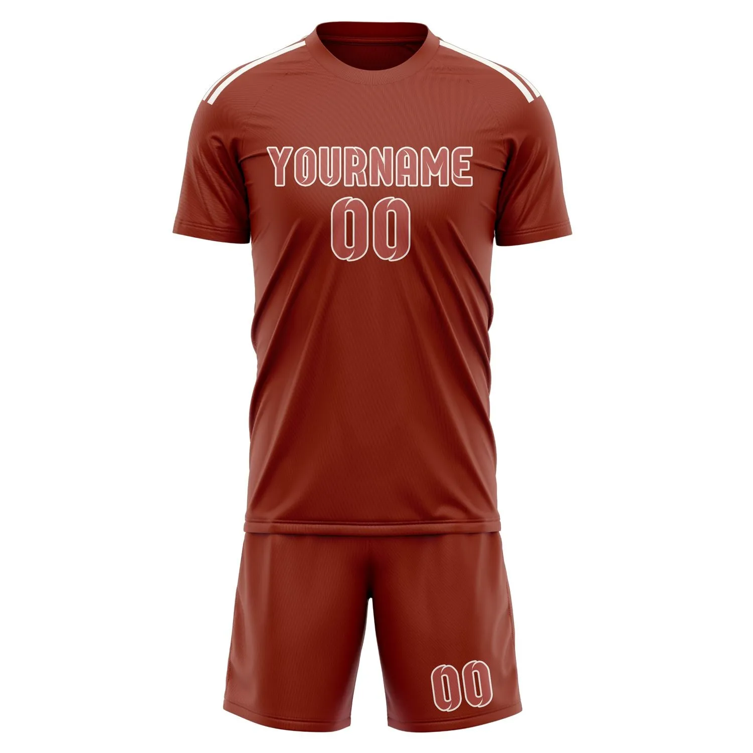 Custom Coral Red Copper Rose Soccer Set sold by Tailorly product image thumbnail 2