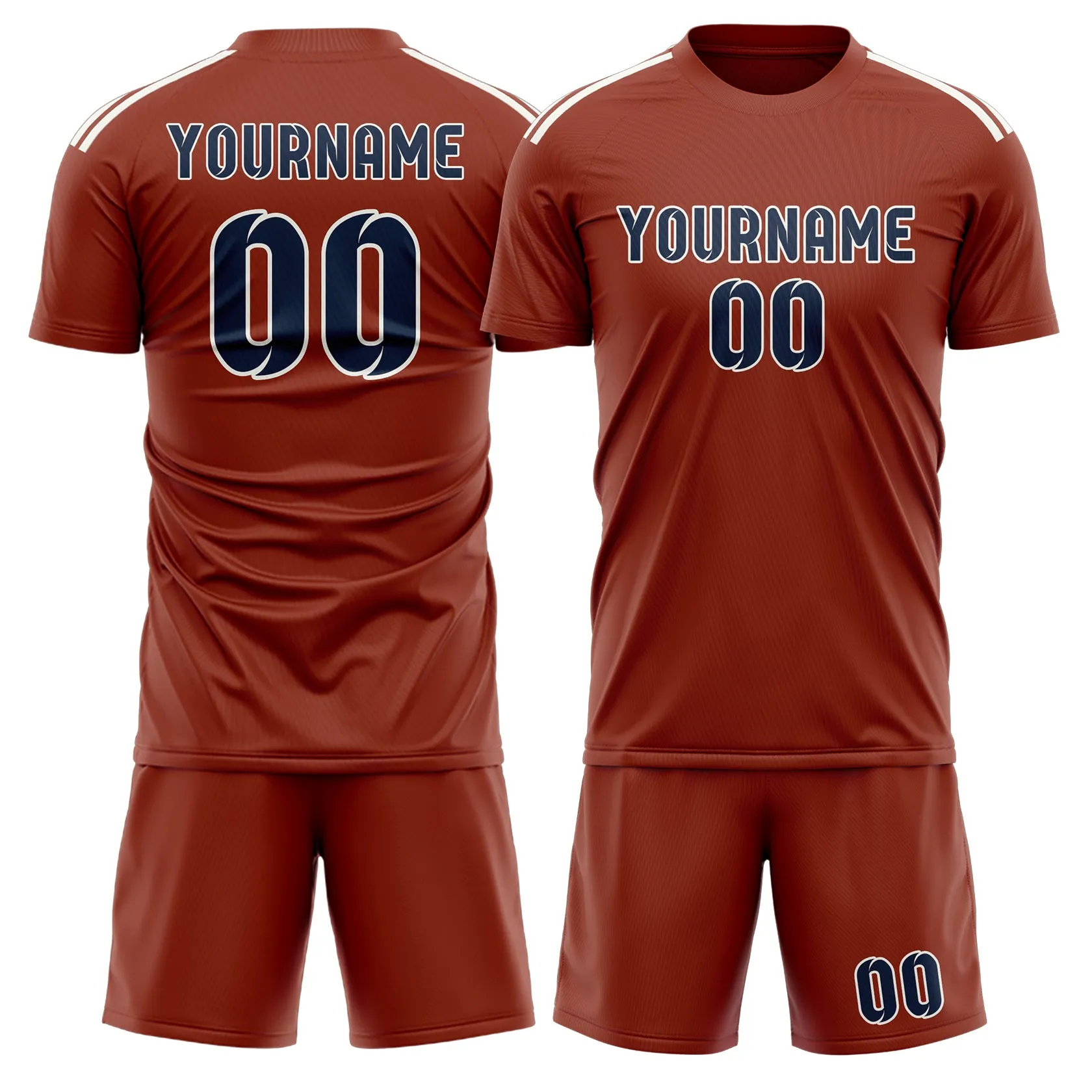 Custom Coral Red Blue Soccer Set sold by Tailorly