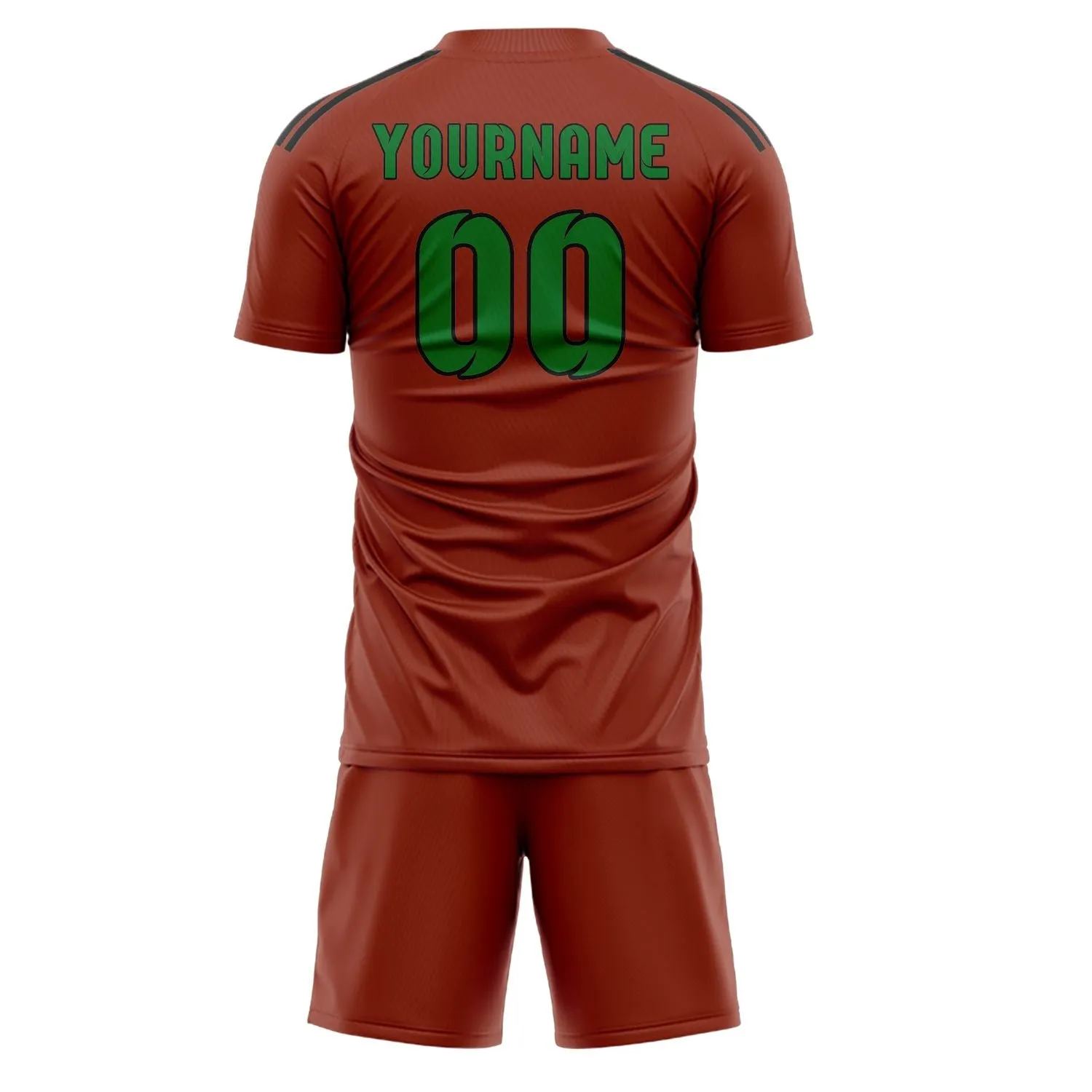 Custom Coral Red Emerald Green Soccer Set sold by Tailorly product image thumbnail 3