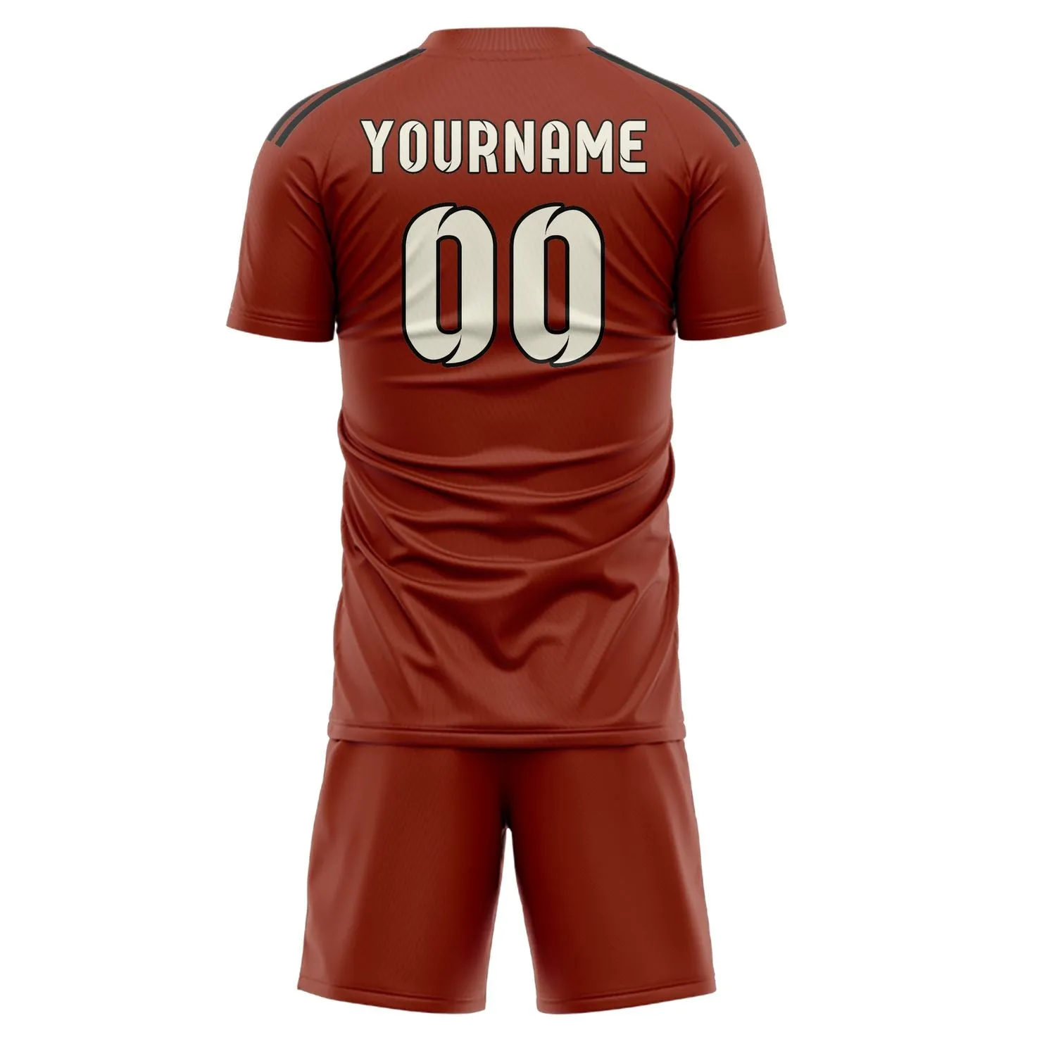 Custom Coral Red Cream Soccer Set sold by Tailorly product image thumbnail 3