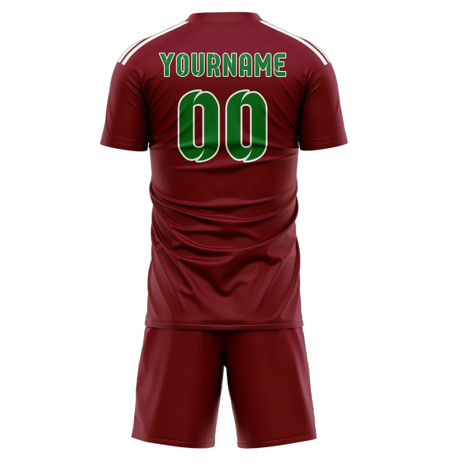 Custom Crimson Red Emerald Green Soccer Set sold by Tailorly product image thumbnail 3