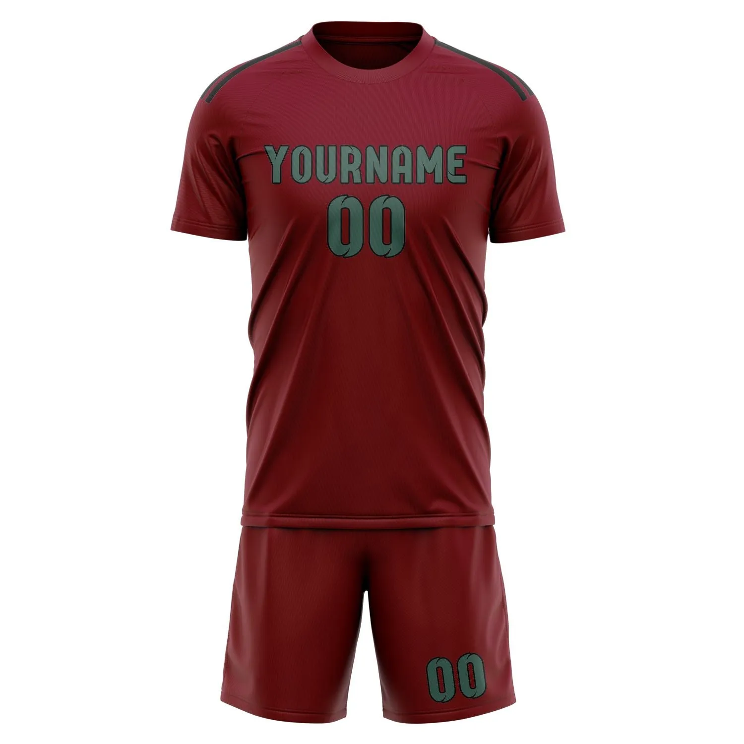 Custom Crimson Red Blue Green Soccer Set sold by Tailorly product image thumbnail 2