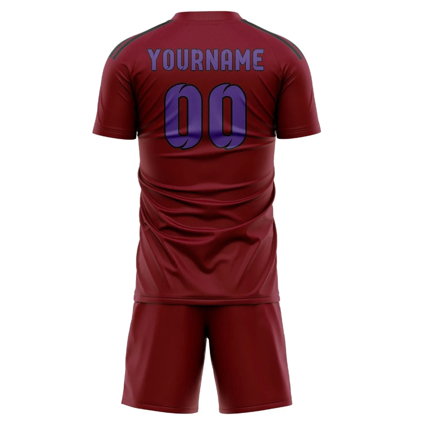 Custom Crimson Red Light Purple Soccer Set sold by Tailorly product image thumbnail 3