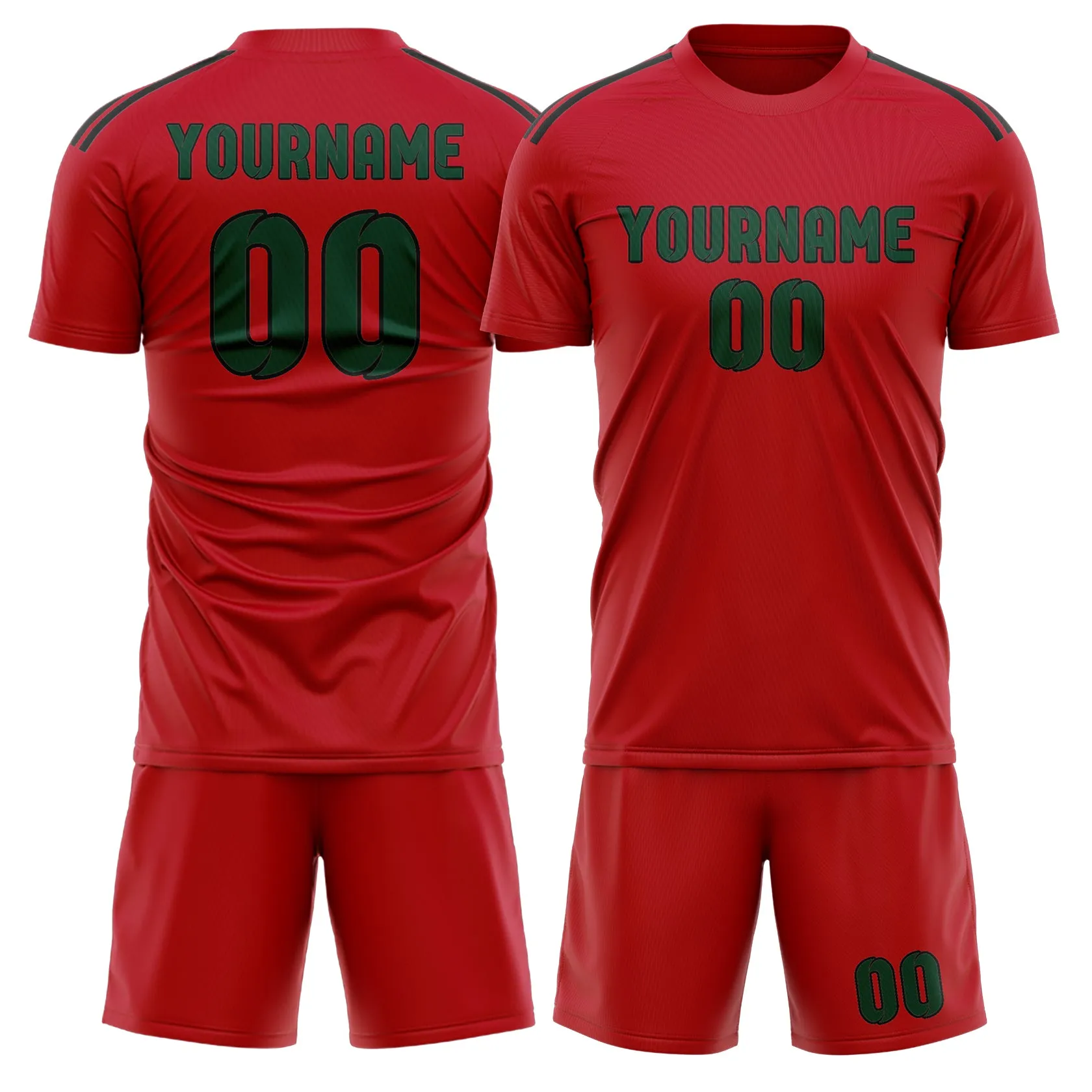 Custom Red Green Soccer Set sold by Tailorly