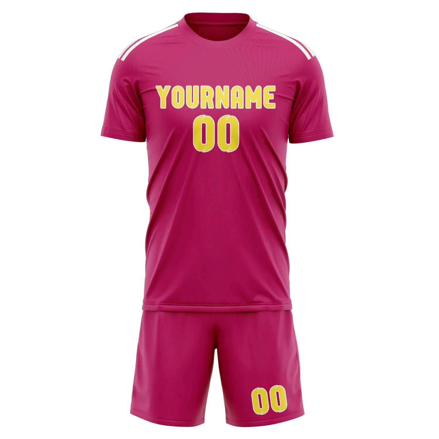 Custom Pink Light Yellow Soccer Set sold by Tailorly product image thumbnail 2