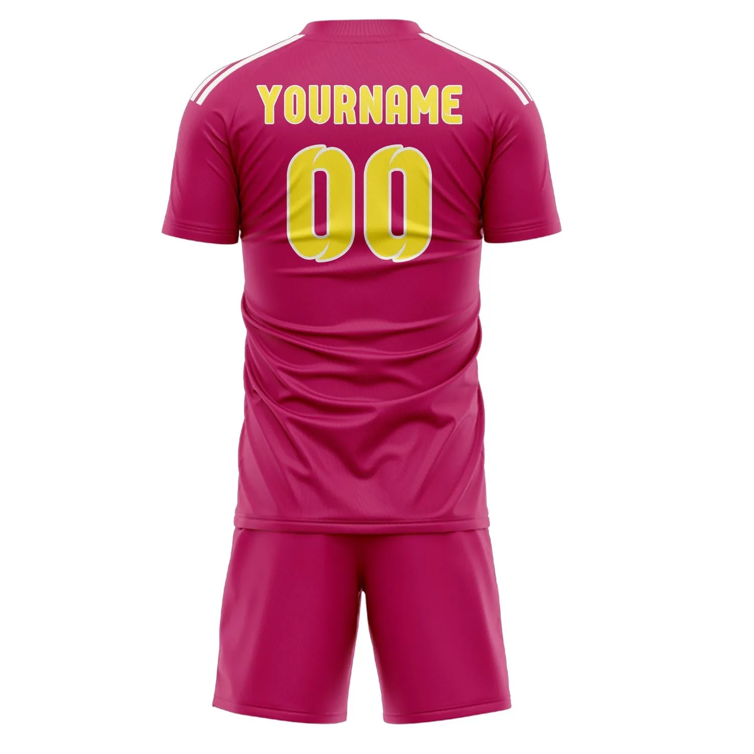 Custom Pink Light Yellow Soccer Set sold by Tailorly product image thumbnail 3