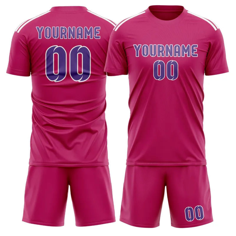 Custom Pink Light Purple Soccer Set made by Tailorly