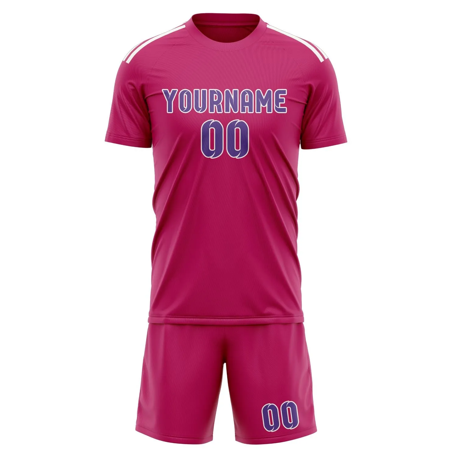 Custom Pink Light Purple Soccer Set sold by Tailorly product image thumbnail 2