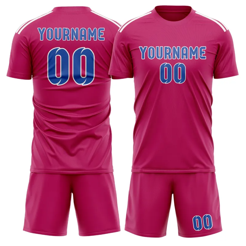 Custom Pink Sky Blue Soccer Set made by Tailorly