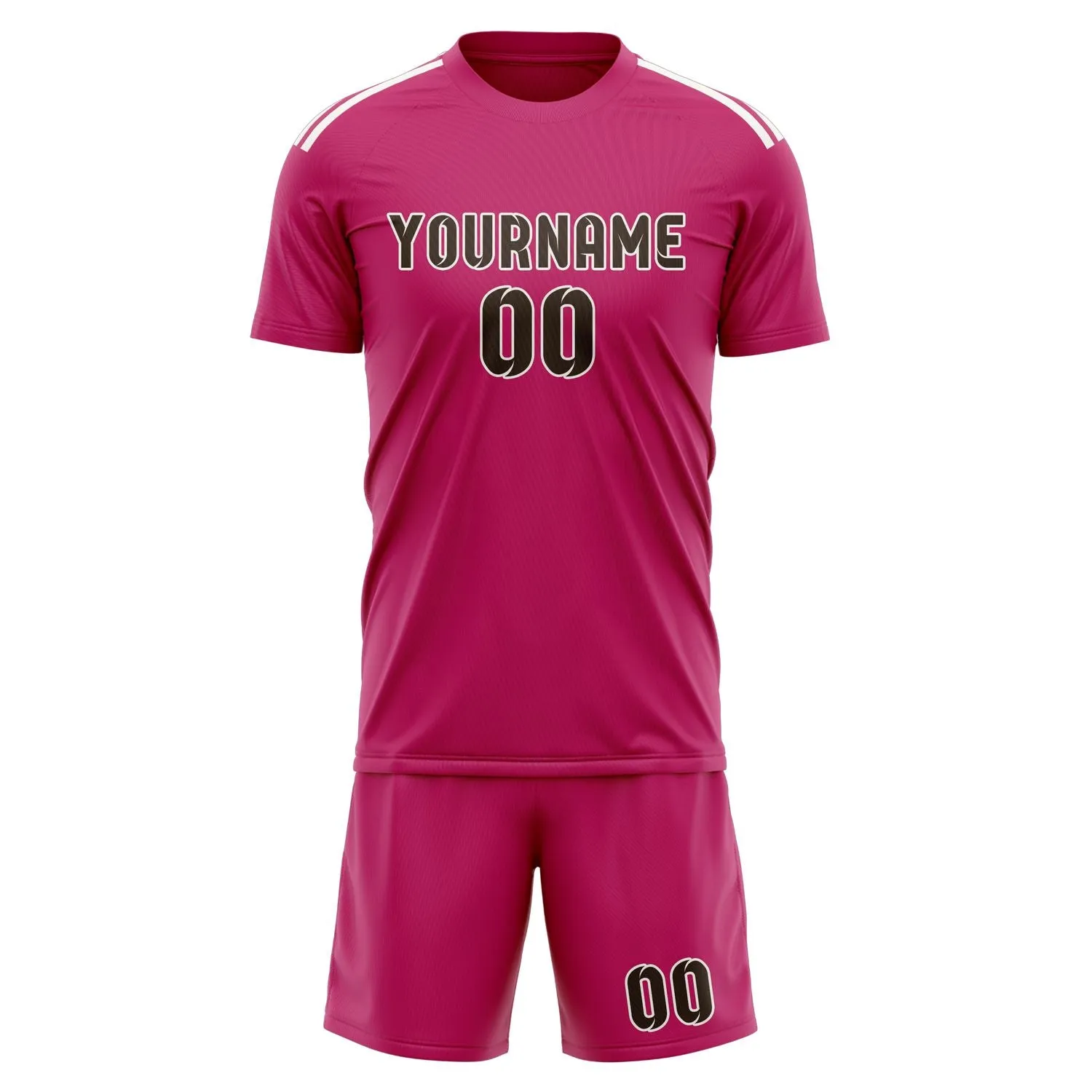 Custom Pink Brown Soccer Set sold by Tailorly product image thumbnail 2