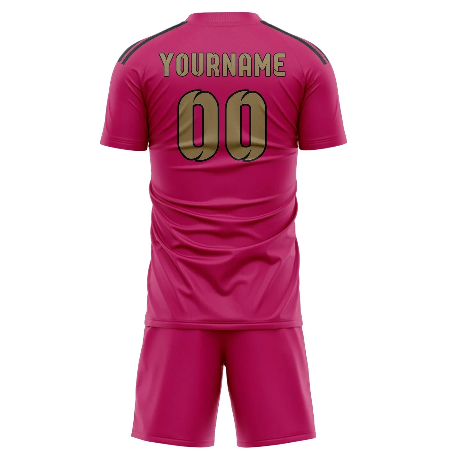 Custom Pink Light Khaki Soccer Set sold by Tailorly product image thumbnail 3