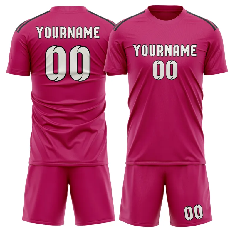 Custom Pink White Soccer Set made by Tailorly
