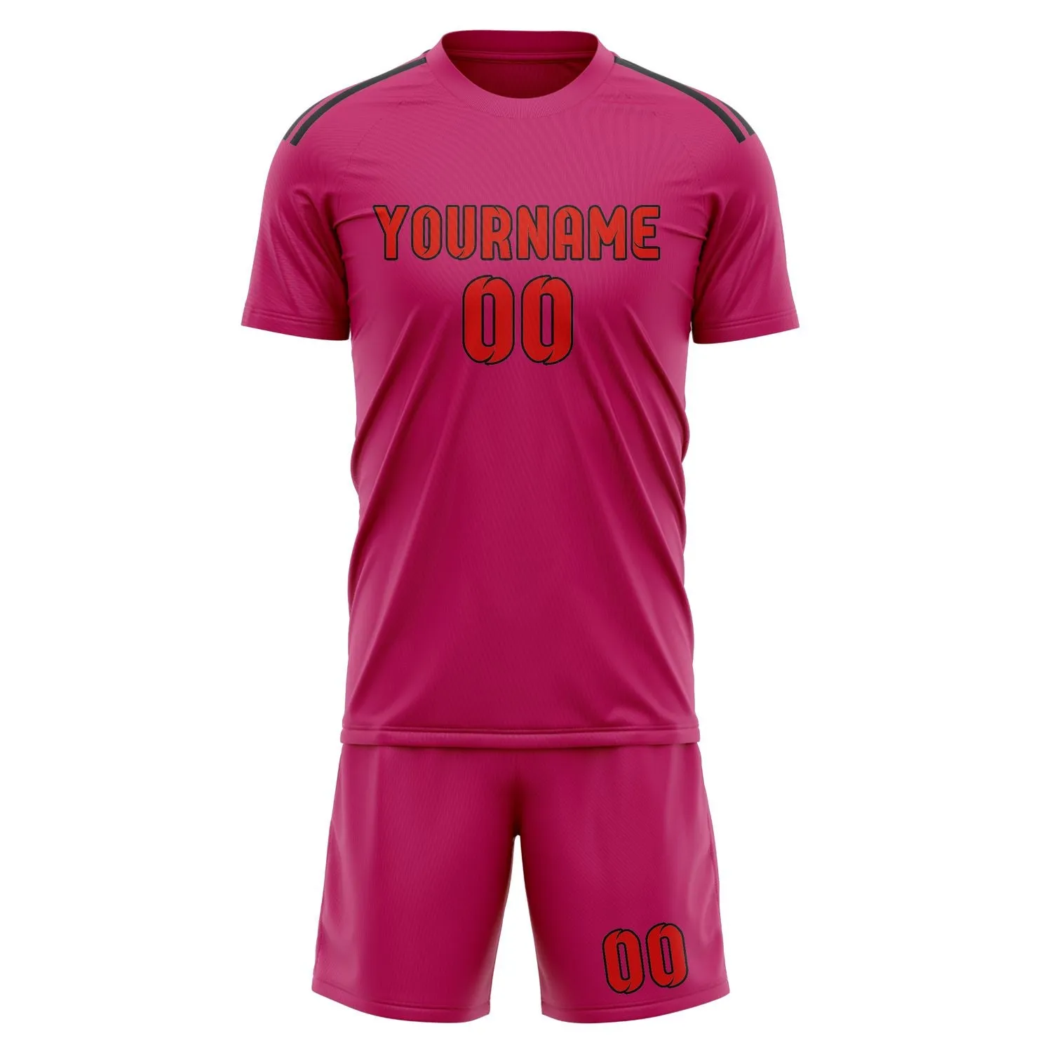Custom Pink Orange Red Soccer Set sold by Tailorly product image thumbnail 2