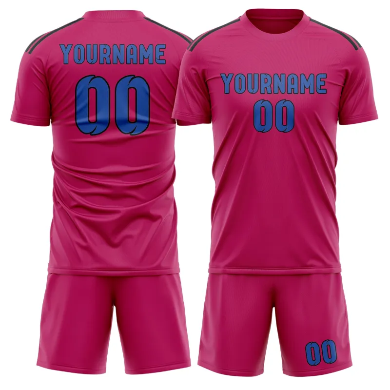 Custom Pink Sky Blue Soccer Set made by Tailorly