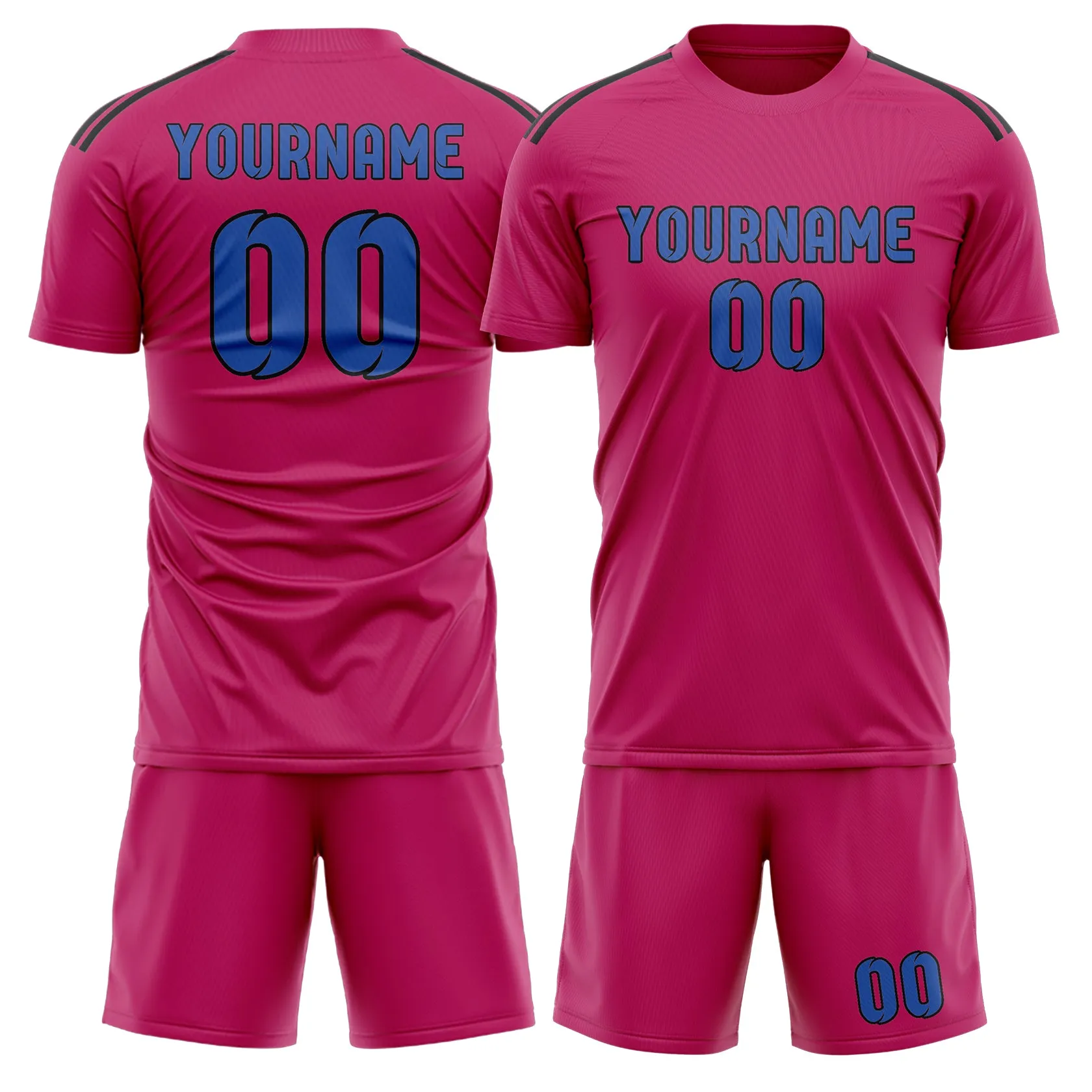 Custom Pink Sky Blue Soccer Set sold by Tailorly
