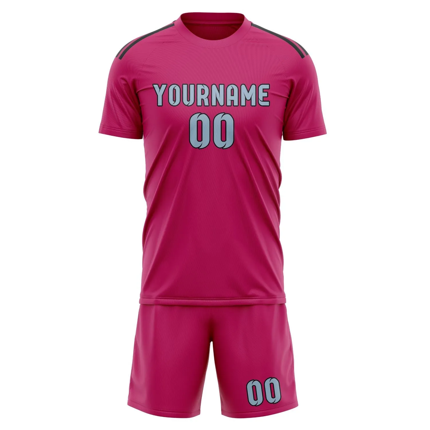 Custom Pink Light Blue Soccer Set sold by Tailorly product image thumbnail 2