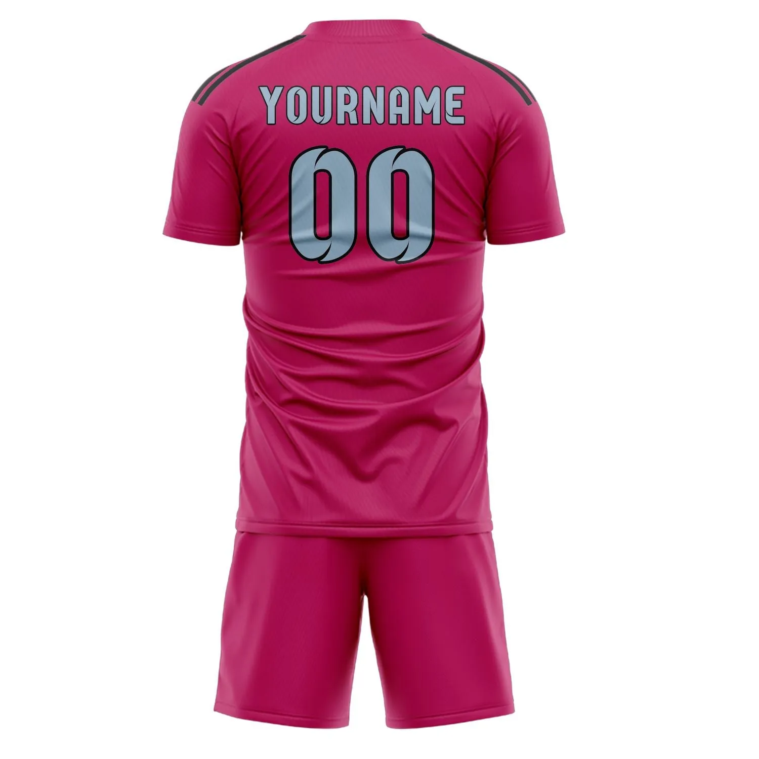Custom Pink Light Blue Soccer Set sold by Tailorly product image thumbnail 3