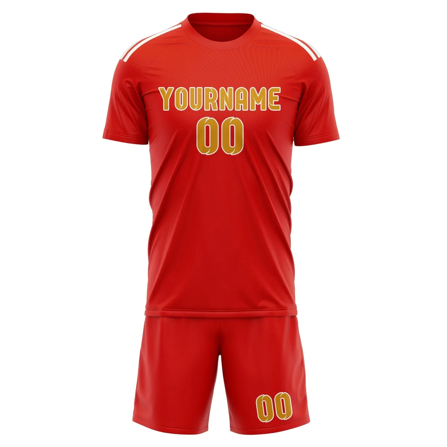 Custom Orange Red Yellow Soccer Set sold by Tailorly product image thumbnail 2