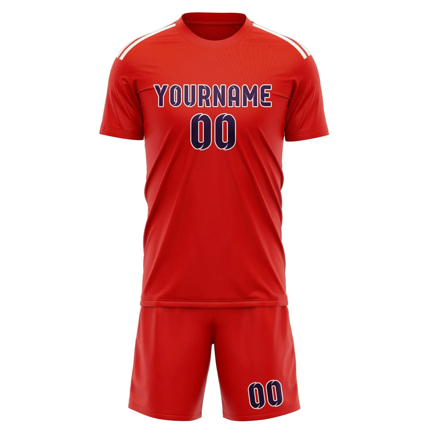 Custom Orange Red Purple Soccer Set sold by Tailorly product image thumbnail 2