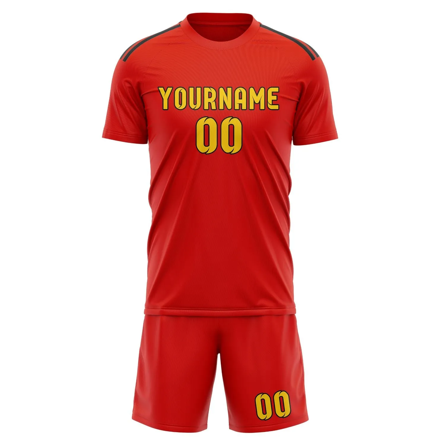 Custom Orange Red Gold Soccer Set sold by Tailorly product image thumbnail 2