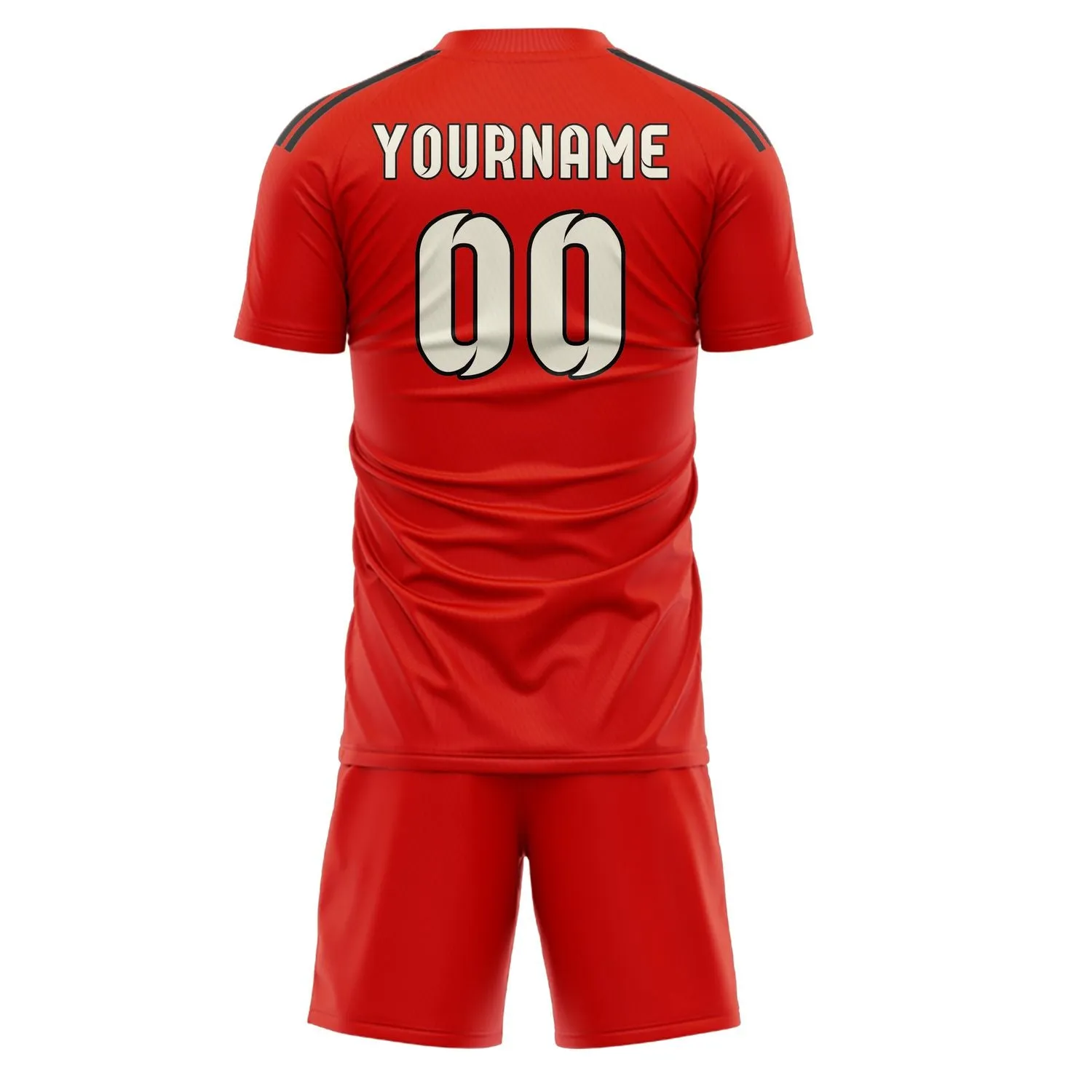 Custom Orange Red Cream Soccer Set sold by Tailorly product image thumbnail 3