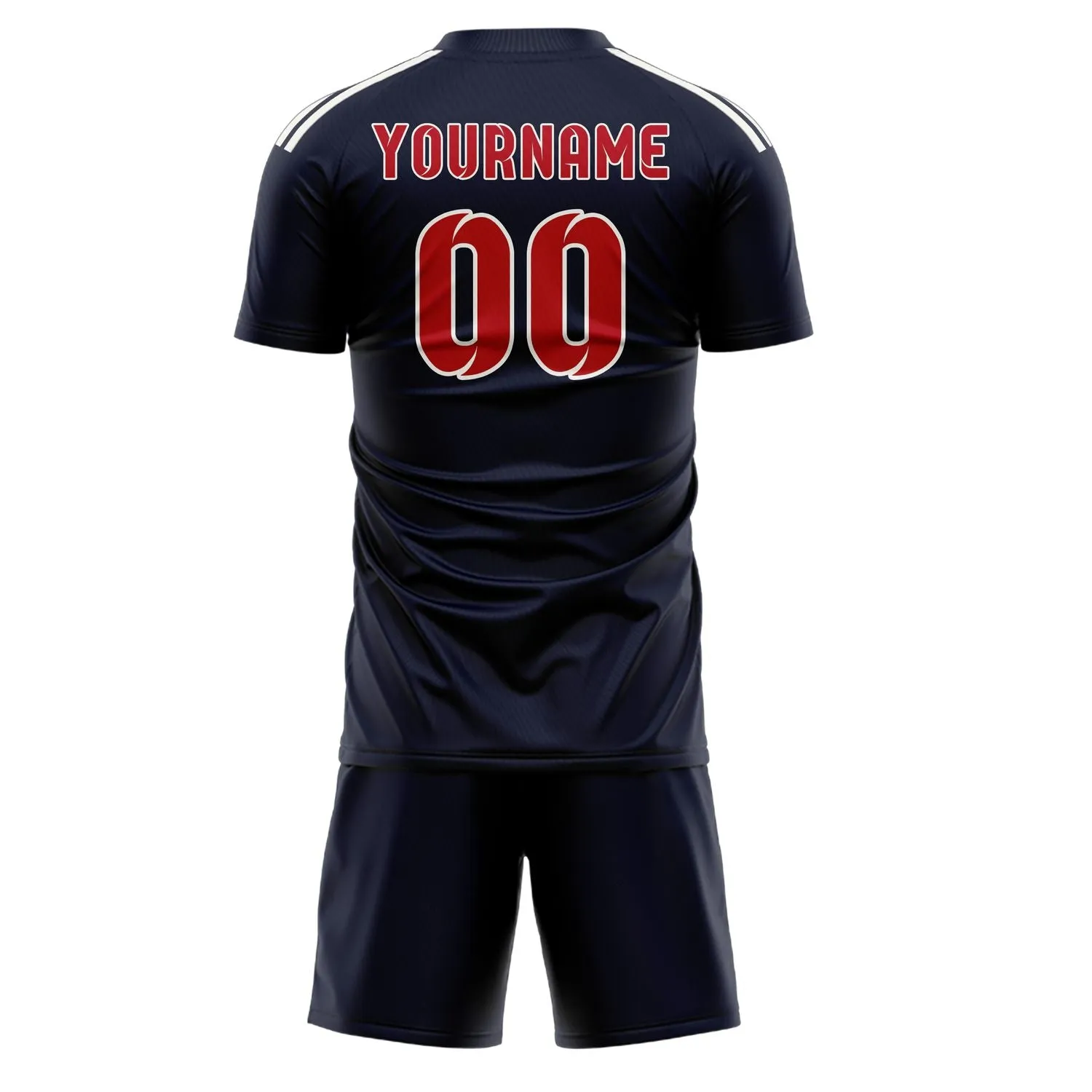 Custom Navy Red Soccer Set sold by Tailorly product image thumbnail 3