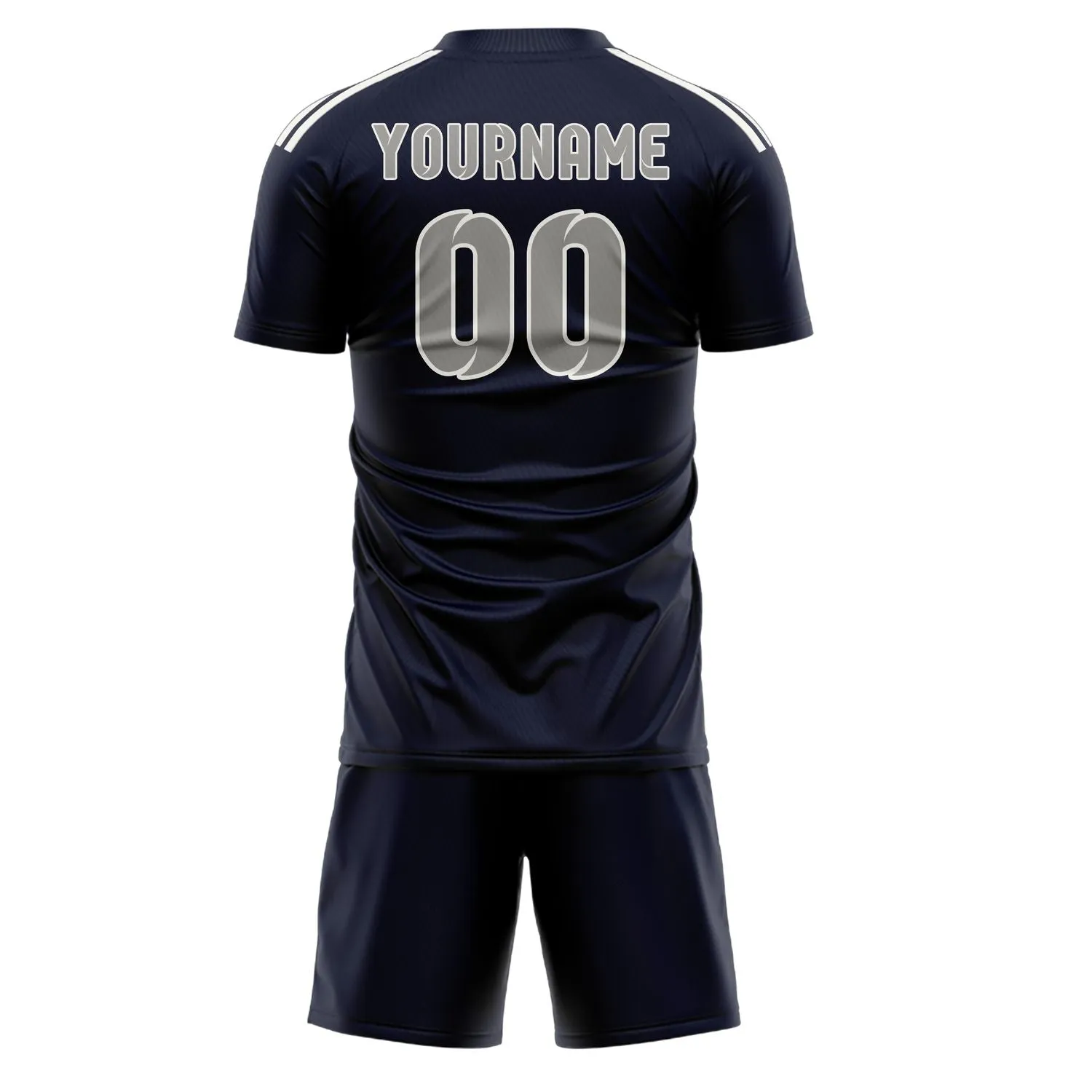 Custom Navy Gray Soccer Set sold by Tailorly product image thumbnail 3