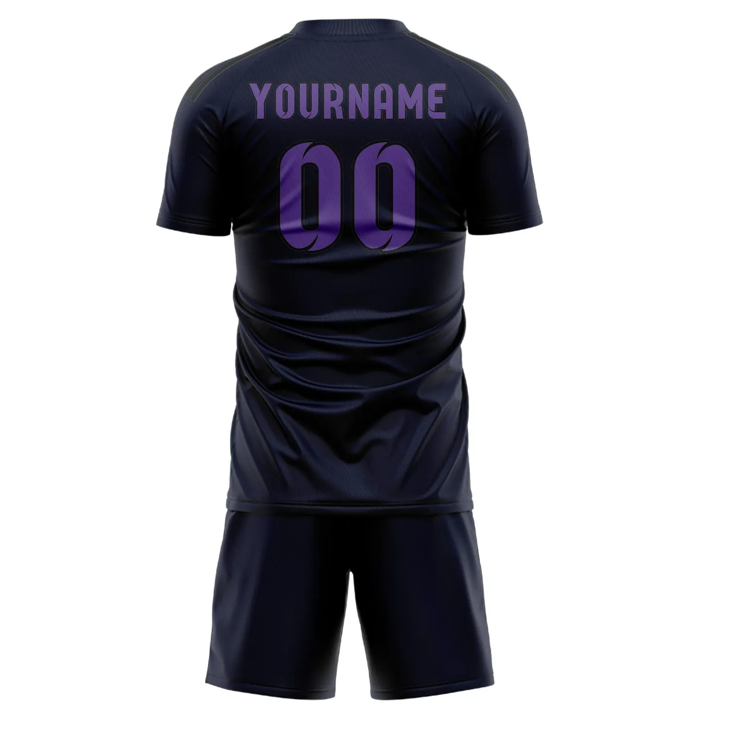 Custom Navy Light Purple Soccer Set sold by Tailorly product image thumbnail 3