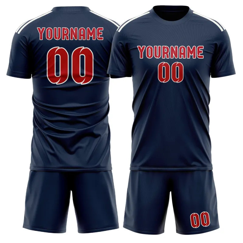 Custom Blue Red Soccer Set made by Tailorly