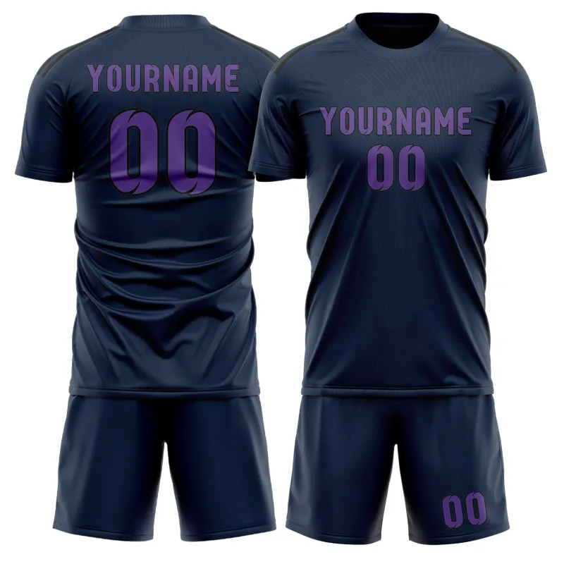 Custom Blue Light Purple Soccer Set made by Tailorly