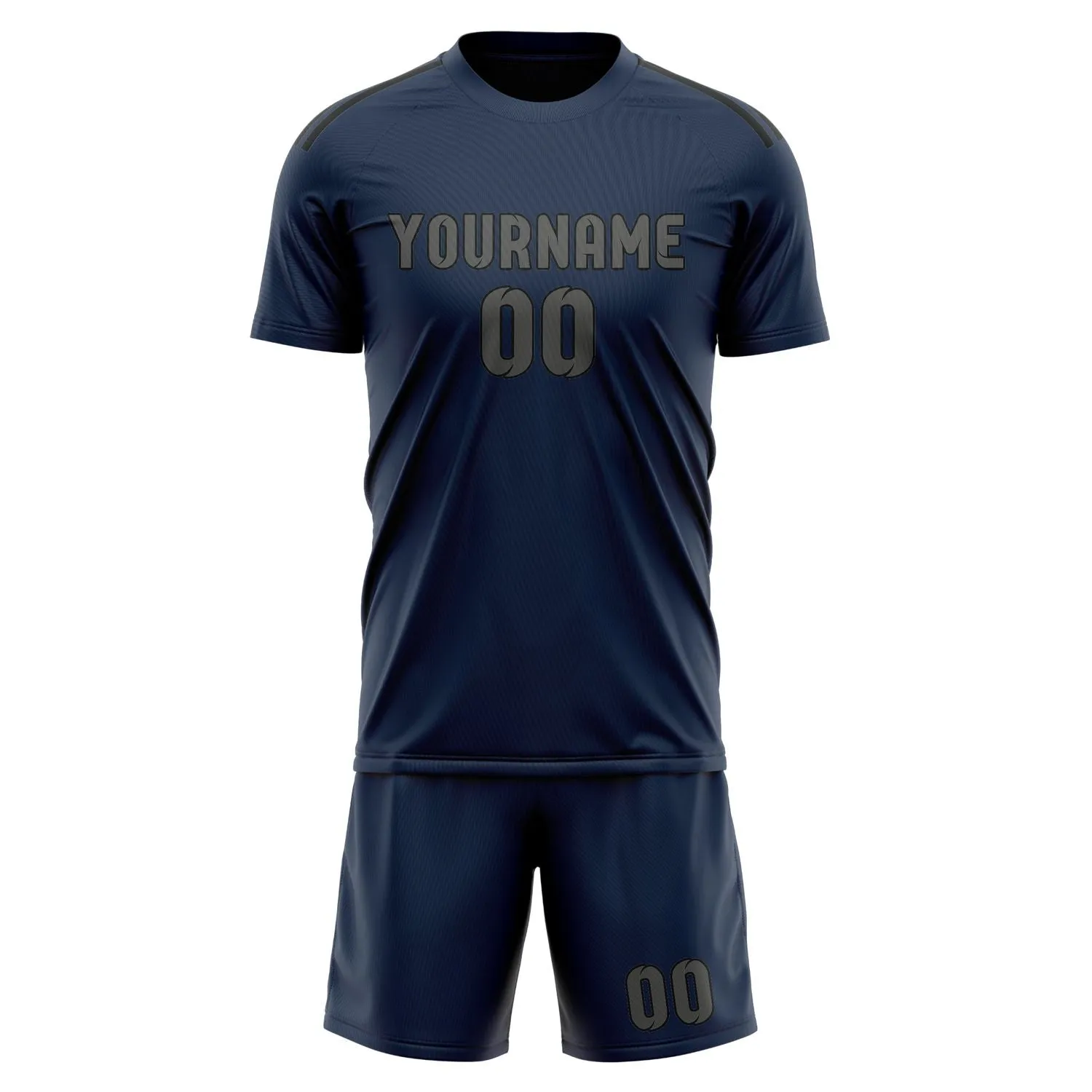 Custom Blue Dark Grey Soccer Set sold by Tailorly product image thumbnail 2